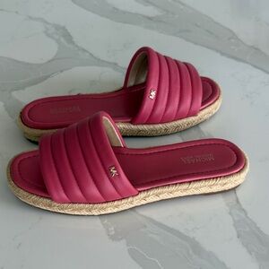 Michael Kors slide sandals with espadrille bottom excellent condition